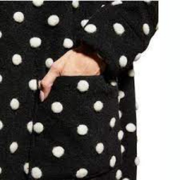 FARM Rio Black and White Polka Dot Sweater - Picture 3 of 5